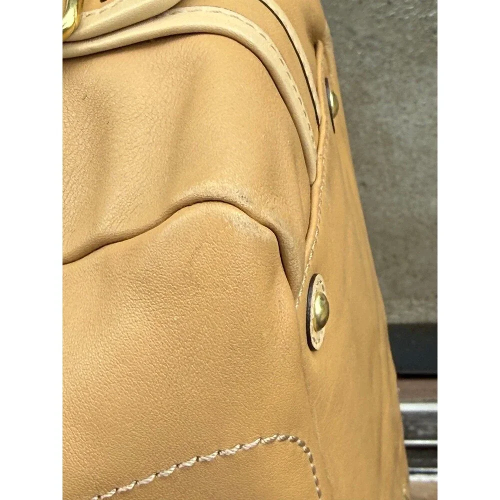 Coach Bonnie Leather Satchel in Brass/Camel/Sand